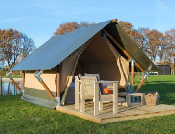 small glamping tent