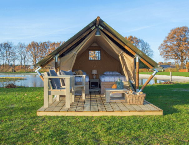 small glamping tent